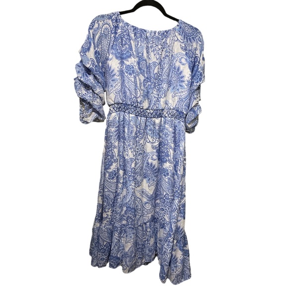 Indigo Rose size medium lined dress with layered sleeves NWT - Picture 6 of 6